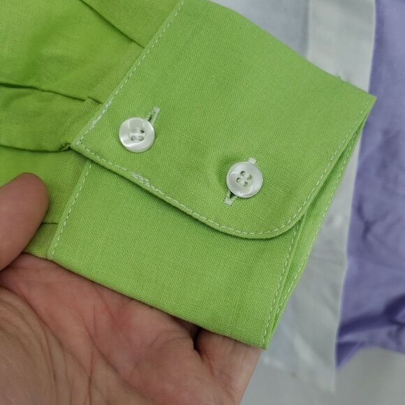 Charlie Holiday Romi Color block Button Down Shirt *FLAWS* (AR) - Picture 3 of 6